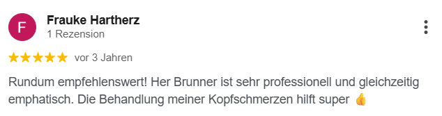 Google Review, Naturheilpraxis Daniel Brunner, HP Brunner
