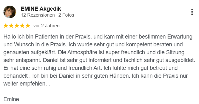 Google Review, Naturheilpraxis Daniel Brunner, HP Brunner